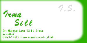 irma sill business card